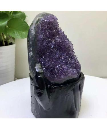 4.5lbs Large Amethyst Geode - Natural Raw Amethyst Crystal Quartz Cluster - Gemstone Specimen for Witchcraft Home Decor Feng Shui Crystal Cluster - Buy Online on GoSupps.com