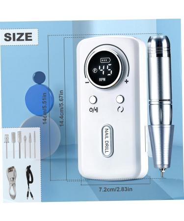 1 Set Electric Nail Drill 45000RPM Portable Nail Drill Kit Rechargeable Acrylic Nail Drill Professional Electric Nail File with 6 Nail Drill Bits for Manicure Pedicure - Buy Online on GoSupps.com