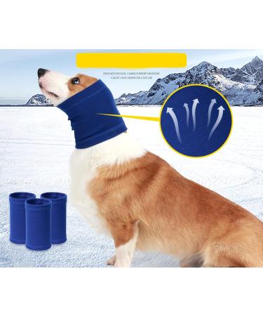 Blue M Dog Snood Cover for Noise Protection and Anxiety Relief - Pet Headwear for Grooming and Bathing - Buy Online on GoSupps.com