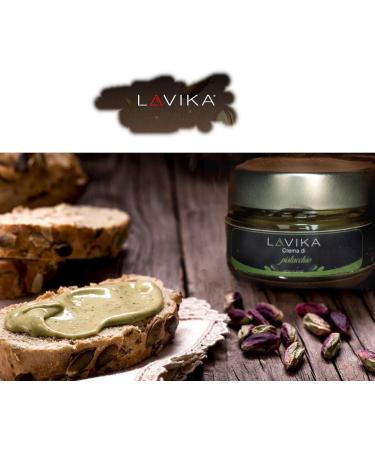 LAVIKA Spreadable Bronte Pistachio Cream PDO Superior Quality 190g Handcrafted from 45% Pure Sicilian Pistachio Paste High Quality Product - Buy Online on GoSupps.com