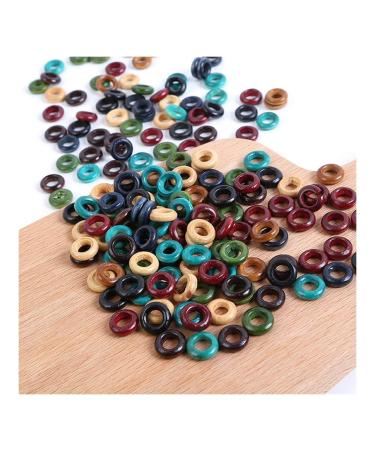 LIXBD 800pcs Wooden Dreadlock Beads - Colorful Loose Spacer Rings & Accessories for Dreads - Buy Online on GoSupps.com