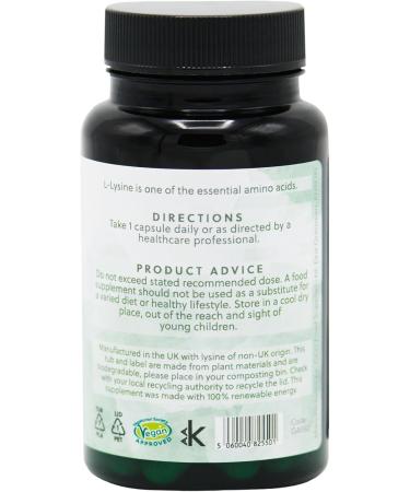 G&G Vitamins Lysine Complex - 60 Vegan Capsules with Lysine Vitamin C & Zinc - Immune Support & Antioxidant Boost - Buy Online on GoSupps.com