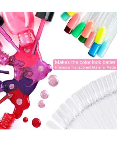 100 Pieces Nail Tips Display Ring - Transparent Nail Swatches for Salon Exercises | Nail Art Showcase - Buy Online on GoSupps.com