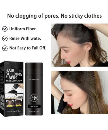 Hair Fibres Dark Brown Hair Building Fibres Hair fluffy Powder Thick Fiber Hair Fibers Natural Formula Time Lasts Hair Thickening Products for Men Women(Dark Brown) - Buy Online on GoSupps.com
