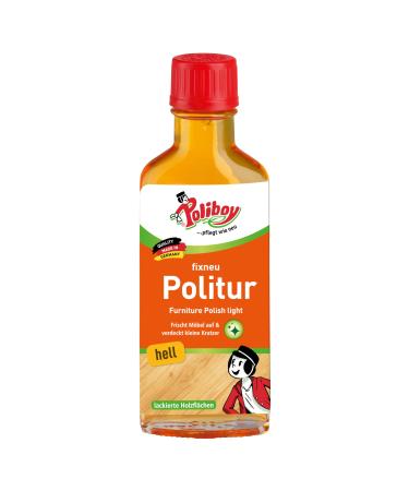 Poliboy Fixneu Politur light - furniture polish for light painted wood - color -refreshing wood polish - 1x 100 ml - made in Germany Hell 100 ml (1 Pack)