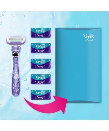 Buy Gillette Venus Swirl Women s Razor with Moisture Strip | Includes 6 Blades - International Shipping Available - Buy Online on GoSupps.com