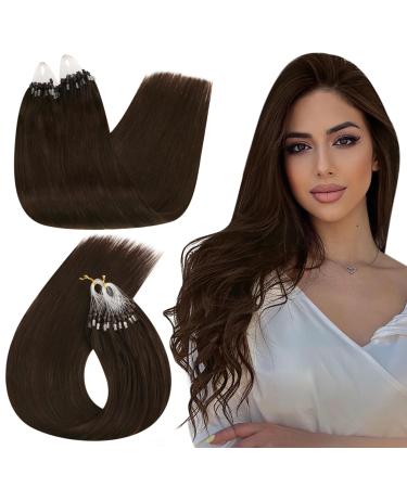 Ugeat microring extensions brown microring extensions real hair brown micro loop extensions 40cm extensions microring real hair remy micro extensions real hair cold fusion 50g 50 cm 1.Microring #2