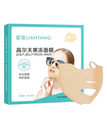 5 Pcs Jelly Sun Mask UV Protection Moisturizing Cooling Mask for Women Summer Sports Golf Cycling