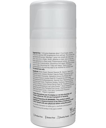NOW Solutions Natural Progesterone Balancing Skin Cream - 20mg Per Pump - Unscented - 3oz - Buy Online on GoSupps.com