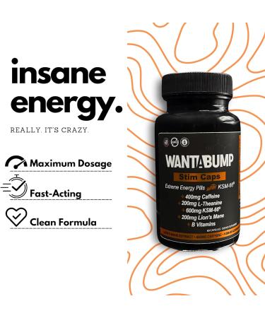 Extreme Energy Pills - 400mg Caffeine 600mg Ashwagandha & 200mg Lion's Mane for Enhanced Energy Focus & Mood - International Shipping Available - Buy Online on GoSupps.com