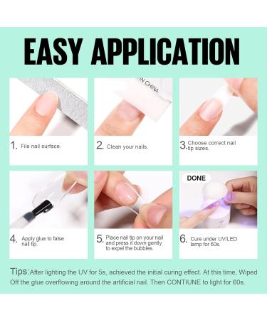 Tomicca Nail Glue for Artificial Nails - 2x15ml Extra Strong 4-in-1 Gel Glue for Tips & Fake Nails - Buy Online on GoSupps.com