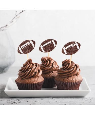 36 PCS American Football Cupcake Toppers Rugby Ball Cupcake Picks for Sports Theme Birthday Party Baby Shower Cake Decorations Supplies Pattern 2 - Buy Online on GoSupps.com