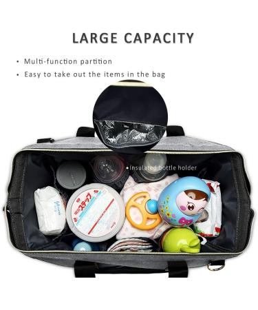 SONARIN Baby Nappy Changing Bag with Insulated Pocket Satchel Waterproof Large Capacity Stylish and Durable Light Gray - Buy Online on GoSupps.com