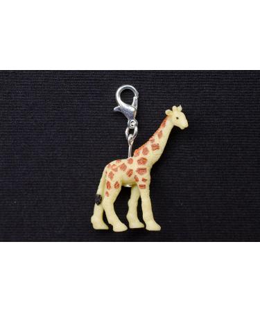 Miniblings Giraffe Charm Zipper Pull | Handmade Fashion Jewelry | Silver Chain Pendant | Unique Animal Accessory for Bracelets | International Shipping - Buy Online on GoSupps.com