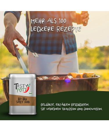 Jeske Sports Supplies Tasty Pott Organic grill spices spice mixtures BBQ grilling spices grill steak spices grill vegetables spices Bio BBQ Spicy Rub 100 g - Buy Online on GoSupps.com