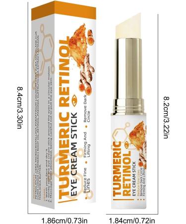  JINGLING Turmeric eye cream stick 3g turmeric retinol reduces puffiness and tear bags anti-aging eye cream - Buy Online on GoSupps.com