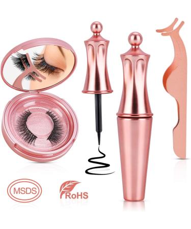 Feadem Magnetic Eyeliner Magnetic Eyelashes with Eyeline Magnetic Eyeliner Kit 3D Reusable Eyelashes with Tweezers Waterproof Long Lasting Eyeliner Magnetic Eyeliner and Lashes Pack - Buy Online on GoSupps.com