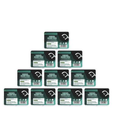 Floss Gang High Strength Professional Flossing Sticks 6 Pack (300 sticks) with a carrying bag and fin sticks perfect for home hotel and travel!(10)