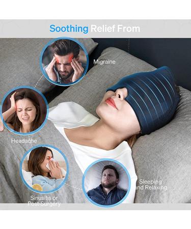 Head Gel Ice Cap U-Shaped Cooling Headache Cap - Migraine Head Pack Comfortable Stretchy Ice Cap for Migraines Tension with Cold Single Layer Blue - Buy Online on GoSupps.com