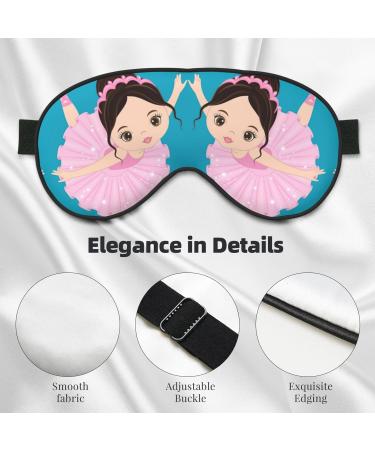BREAUX Little Ballerina Dancing Girl Print Eye Mask - Double Sided Blackout Sleep Mask for Women & Men | International Shipping Available - Buy Online on GoSupps.com