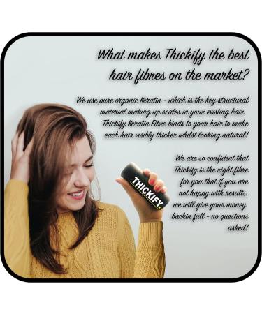 THICKIFY Hair Fibres 28g Bottle - Natural, Undetectable Hair Thickener for Women & Men - Dark Brown - Buy Online on GoSupps.com