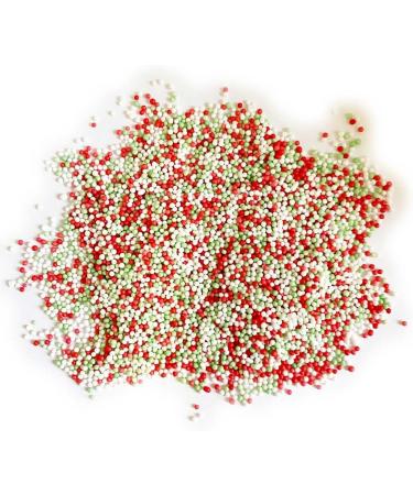 Christmas Natural Red Green White Mix Sprinkles - 30g Edible Festive Cake Topper for Xmas Party Cakes - Buy Online on GoSupps.com
