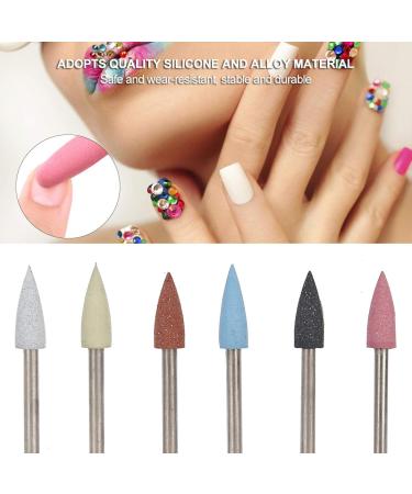 6Pcs Nail Art Grinding Head Set - Aluminum Nail Drill Bits for Dead Skin Removal & Polishing | Best Nail Tools - Buy Online on GoSupps.com
