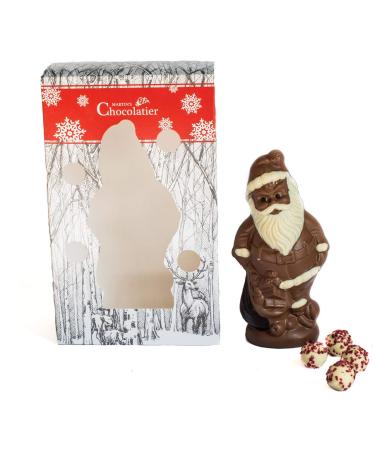 Père Noël chocolaté de Martin's Chocolatier | Cadeau chocolat festif | Scams in white chocolate | Chocolat au lait, chocolat blanc and chocolat noir