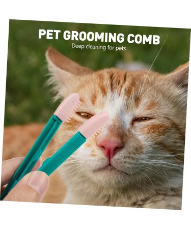 BESPORTBLE 8 Pcs Eye Gum Cleaner Eye Cleaning Brush Wipe Cats Mucus Brush Dog Tear Stain Removal Pet Comb Pp 10X3.2X1CMx4pcs Assorted Colorx4pcs - Buy Online on GoSupps.com