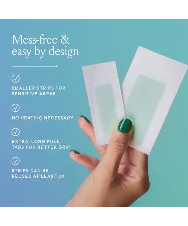 Billie Face & Bikini Wax Kit - 32 Strips, 6 Post-Wax Serum Wipes - Buy Online on GoSupps.com