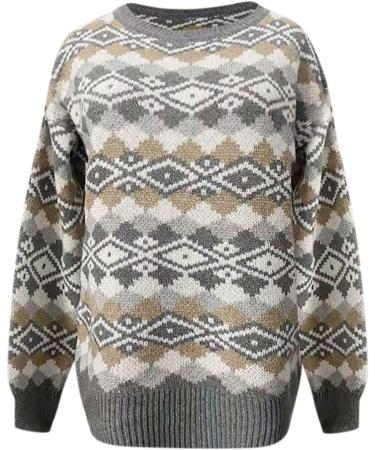 Knitted Christmas Sweater for Women - Best Friend Gift | Black Turtleneck | XXL Gray | Festive Holiday Apparel - Buy Online on GoSupps.com