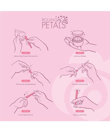 Organic Rose Petal Prerolled Cones - 4 Pack | Earthy Scented Handrolled Cones | Vibrant Burgundy Color Shades - Buy Online on GoSupps.com