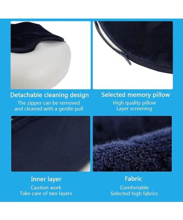 Pressure Relief Seat Cushion Orthopedic Seat Cushion Premium Memory Foam Washable Butt Pillow for Tailbone for Tailbone Pain Back Pain Relief Blue - Buy Online on GoSupps.com