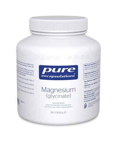 Pure Encapsulations Magnesium (Glycinate) - Supplement to Support Heart Health Nerves Muscles & Metabolism* - With Magnesium Glycinate - 180 Capsules