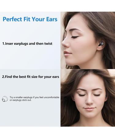 Comfortable Reusable Ear Plugs for Sleeping - 25dB Noise Reduction 4 Pairs Soft Silicone Eartips (S/M/L) with Portable Case - Buy Online on GoSupps.com