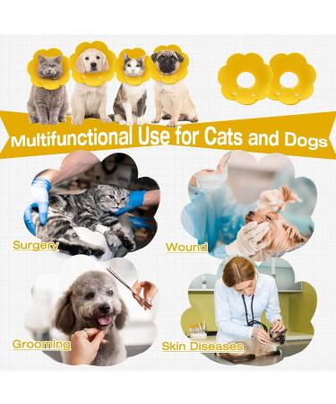 2-Piece Adjustable Soft Protective Collar for Dogs & Cats - Leak Protection Neck Rope - Recyclable Elisabethane Pet Collar in Yellow (Large) - Buy Online on GoSupps.com
