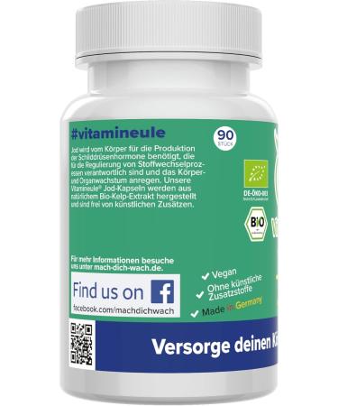Iodine Capsules - Organic Kelp - High-Dose 400 g - Vegan - Additive-Free - Quality from Germany - Laboratory Tested - Natural Iodine from Brown Algae - VitamineUle  - Buy Online on GoSupps.com