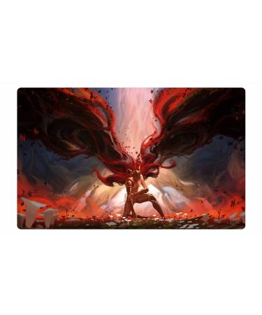 TCG playmat 24 x 14 Inch Non-Slip Rubber Bottom Compatible for VG MTG playmat (a25-1160)