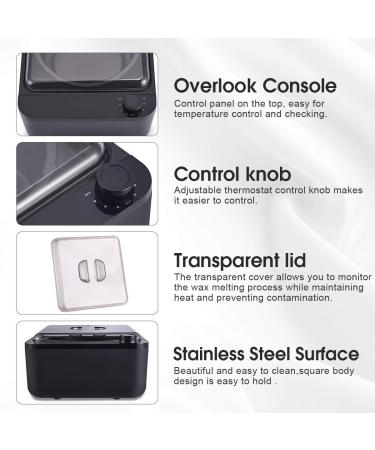 BeauTome Waxing Kit for Women Men - Black Hard Wax Warmer Kit with 4 Bags Beans & 20 Applicator Sticks - Hair Removal for Full Body, Face, Eyebrow, Armpit, Legs, Bikini Brazilian - Buy Online on GoSupps.com