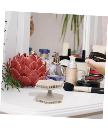 POPETPOP double head silicone facial scrubber Silica gel cleansing brush Scrubber facial exfoliator face brush washbasin face wash brush cleaning brush Scrub 6.50X6.50X4.00CM Grey - Buy Online on GoSupps.com