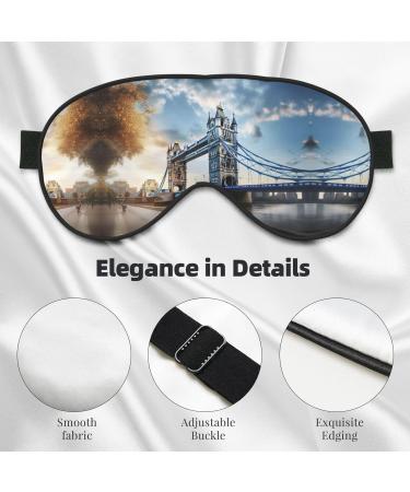 SSIMOO London Tower Bridge Print Eye Mask | Ultra-Soft Light-Blocking for Restful Sleep - International Shipping Available - Buy Online on GoSupps.com