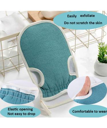 Exfoliating Mitt Body Scrub - 4 Pcs Exfoliating Gloves for Dead Skin | Back Scrubber Shower Exfoliator Gloves - Buy Online on GoSupps.com