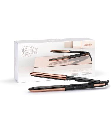 BaByliss Straight & Curl Brilliance Hair Straightener/Curler - True-Titanium Plates, 235C, Rose Gold - Buy Online on GoSupps.com