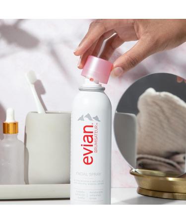 Evian Facial Spray Duo 5 oz - Hydrate & Refresh Skin Revive Makeup Soothe Sensitivity - All Skin Types - Authentic French Alps Skincare - Buy Online on GoSupps.com
