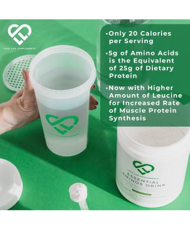 Apple & Kiwi EAA Amino Acids Powder | 2g Leucine, 9 Essential Aminos incl. BCAA's | 348g - 60 Servings | Love Life Supplements - Buy Online on GoSupps.com