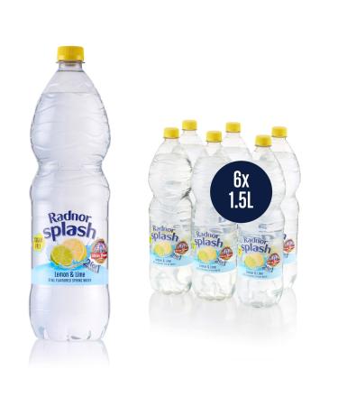 Radnor Splash Lemon and Lime SUGAR FREE Flavoured Water 6 x 1.5L