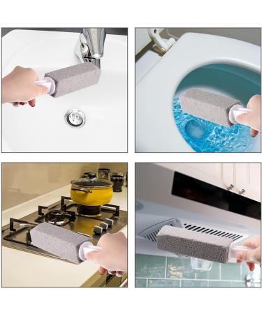 2 Pack Pumice Stone Toilet Cleaner with Handle | Effective Bathroom & Kitchen Cleaning Block | Pumice Toilet Brush Replacement - Buy Online on GoSupps.com