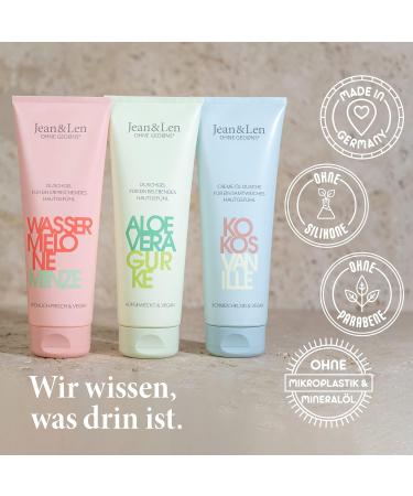 Jean & Len Watermelon & Mint Shower Gel - Vegan pH Balanced 250ml | Refreshing Care for All Skin Types - Buy Online on GoSupps.com