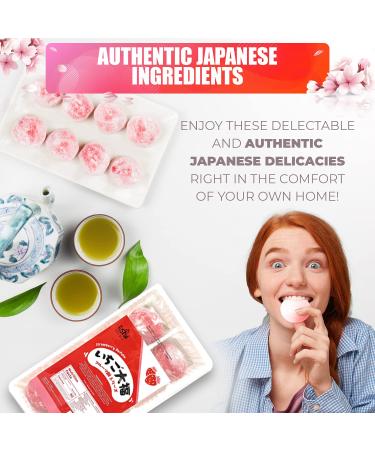 Fusion Select Japanese Mango Mochi Daifuku 240g/8.46oz - Sweet Rice Cake Fruit Dessert - Buy Online on GoSupps.com