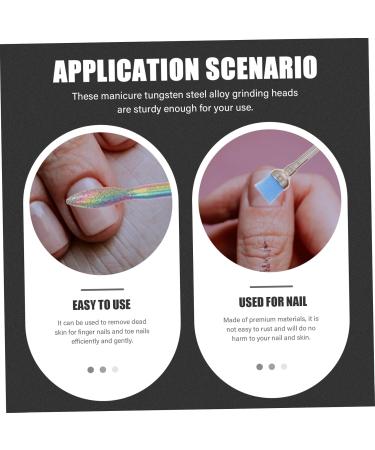 IWOWHERO 1 Set Nail Polisher Manicure Head Nail Files for Natural Nails Kit Cuticle Nail Drill Bit Nail Drill Bit Accessory Manicure Bits Nail Filer Head Nail Drill Bits Nail Set Alloy - Buy Online on GoSupps.com